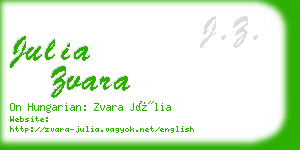 julia zvara business card